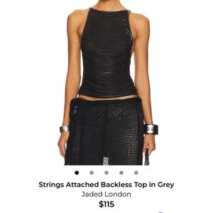 Jaded London Gray Backless Tank Top